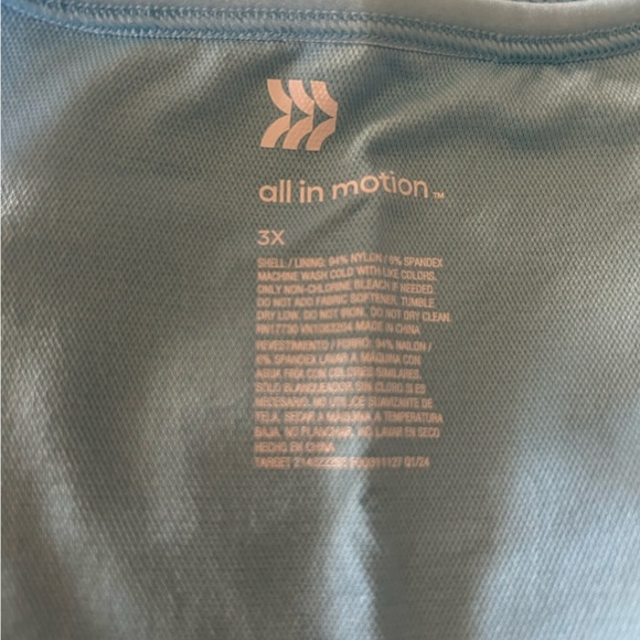 All In Motion Seamless Crop Tank Blue New With Tags Size 3X - Picture 4 of 5